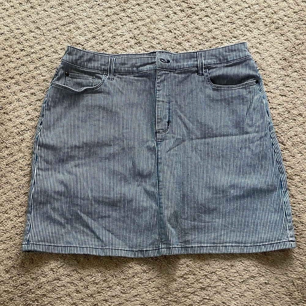 Croft & Barrow Blue Striped Skort